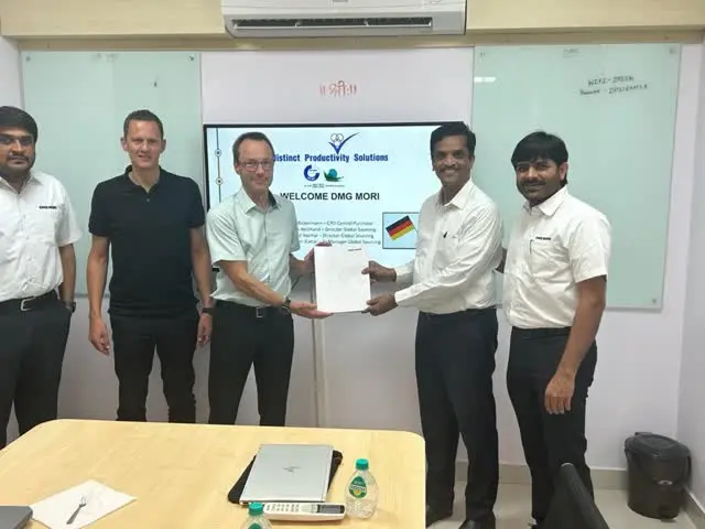 Visit of the purchasing and procurement team from DMG MORI, Germany — Mr. Timo Rickermann (CPO), Mr. Mario Hellmund and Mr. Anand Harihar (Directors Global Sourcing) — on 9th January 2023.