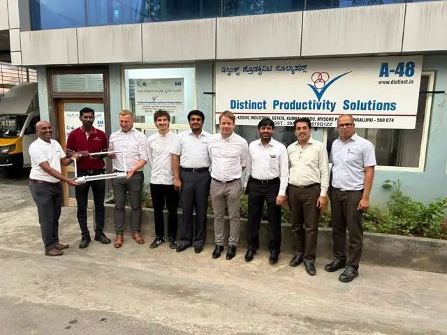 Visit of the DMG MORI Pfronten team — Mr. Stefan Gmeinder (Purchase), Mr. Maximillian Mayr (Quality), Mr. Moritz Bleher (Procurement) — on 14th May 2024.