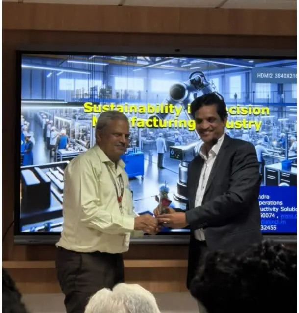 D.R. Sudheendra as keynote speaker at the International Conference on Sustainable Manufacturing, GM University, Davanagere, 6th November 2025.